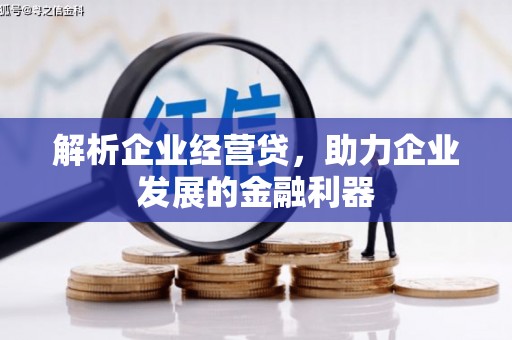四会解析企业经营贷，助力企业发展的金融利器