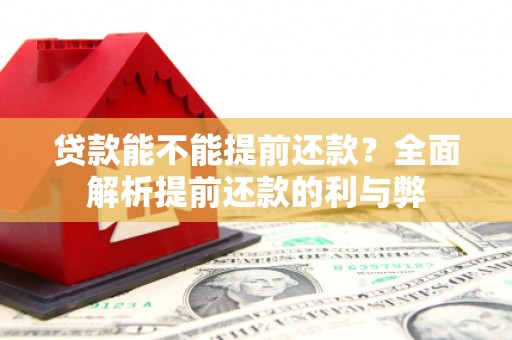 四会贷款能不能提前还款？全面解析提前还款的利与弊