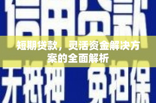 四会短期贷款，灵活资金解决方案的全面解析