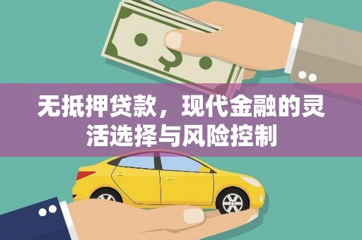 四会无抵押贷款，现代金融的灵活选择与风险控制