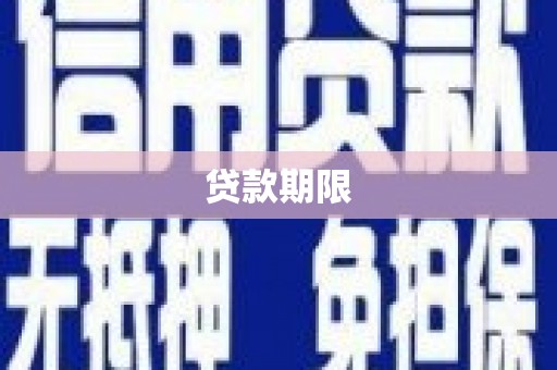 四会贷款期限