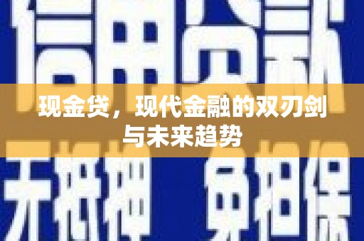 四会现金贷，现代金融的双刃剑与未来趋势