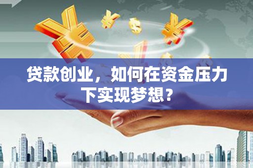 四会贷款创业，如何在资金压力下实现梦想？