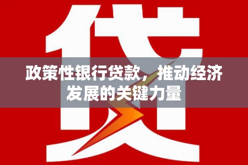 四会政策性银行贷款，推动经济发展的关键力量