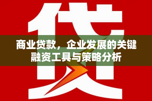 四会商业贷款，企业发展的关键融资工具与策略分析