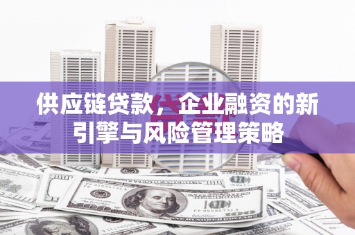 四会供应链贷款，企业融资的新引擎与风险管理策略