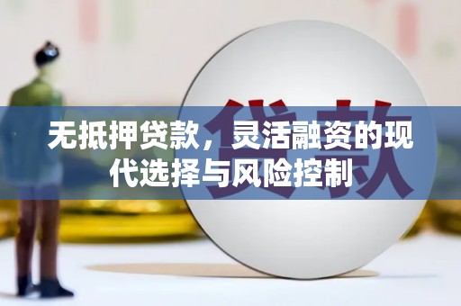 四会无抵押贷款，灵活融资的现代选择与风险控制